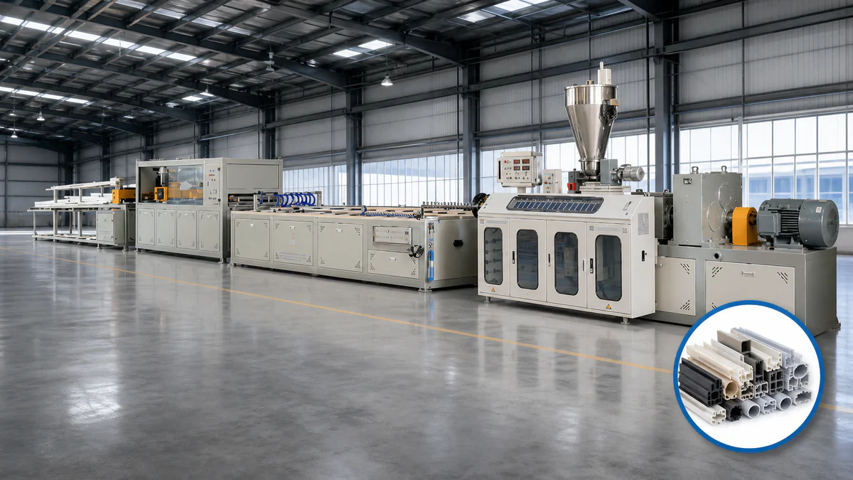 Custom plastic profile extrusion line from drawing