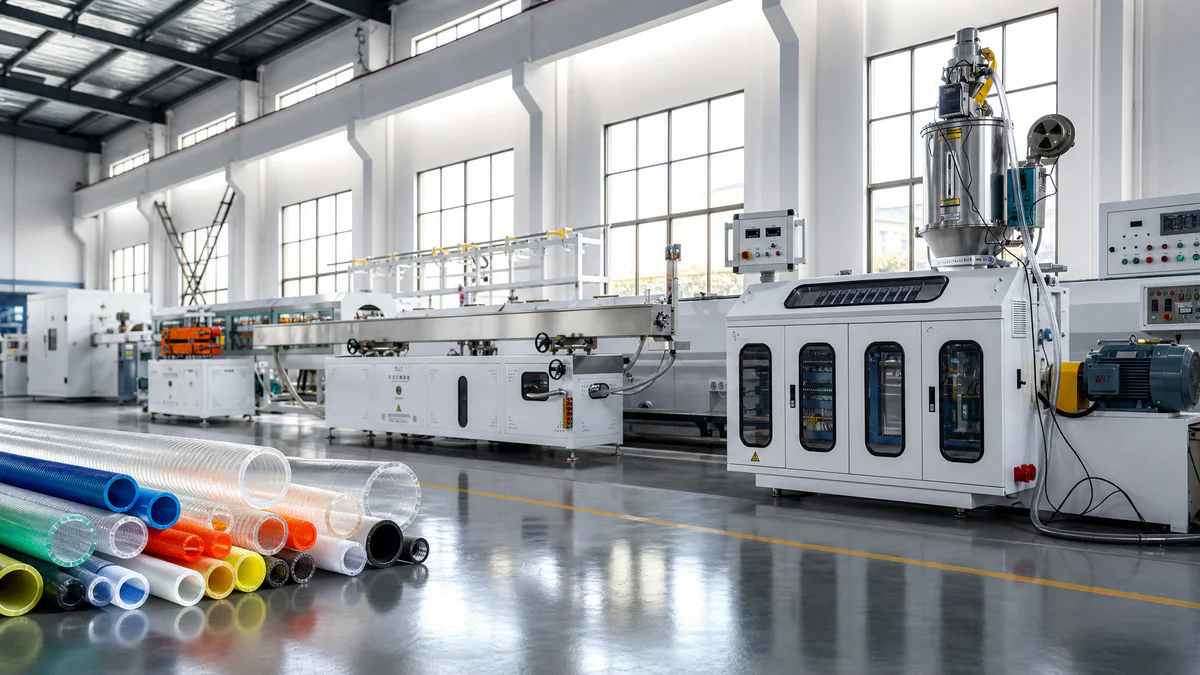 Flexible hose and soft tube production