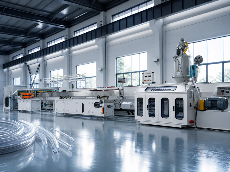 Flexible hose and soft tube production