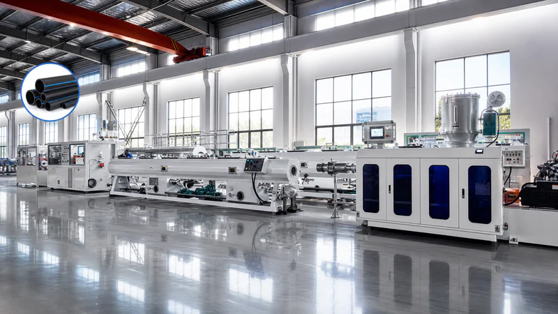 HDPE and PE water pipe extrusion line