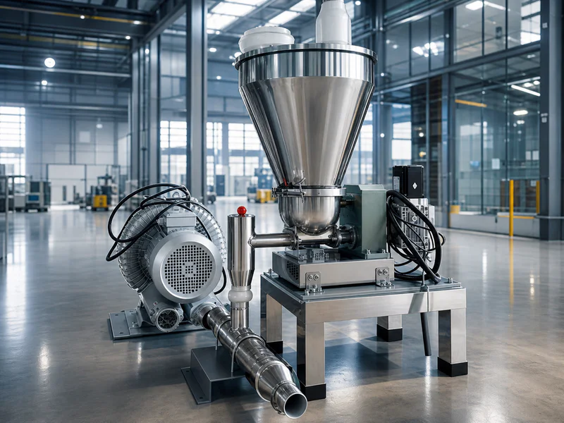 Loss in weight feeder on a continuous extrusion line