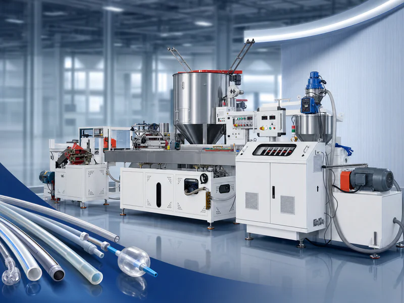Medical catheter tube extrusion in clean conditions