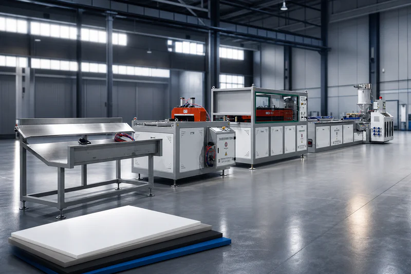 PE PP ABS sheet extrusion with T-die and calender