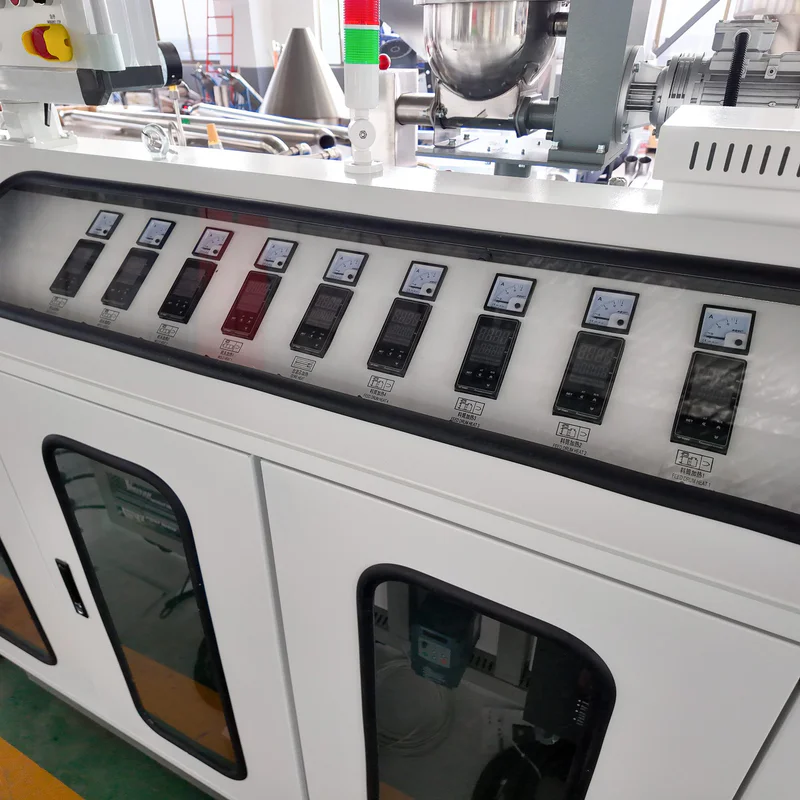 Control cabinet and electrical wiring for plastic processing equipment