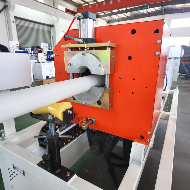 Extrusion line running at production speed