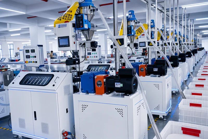 Single and twin screw plastic extrusion machines