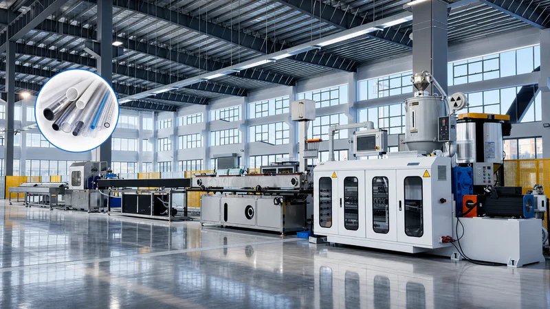 Precision and medical tube extrusion line