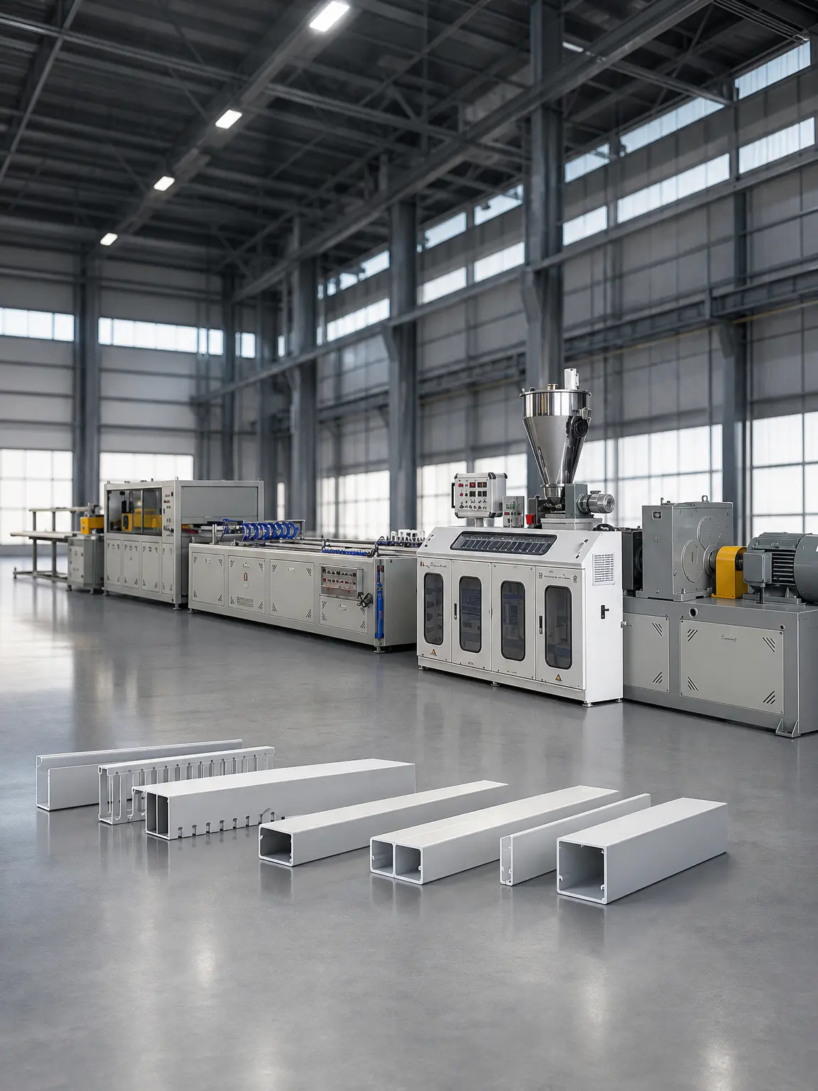 PVC cable trunking and wire duct extrusion line