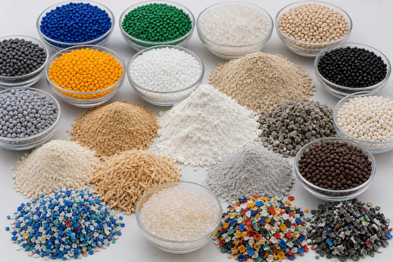 Raw material mixing and drying system before extrusion