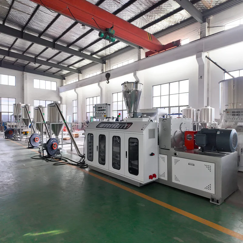 PVC pelletizing line assembly station