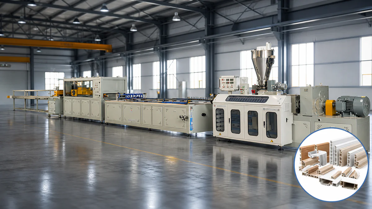 PVC skirting board profile extrusion line