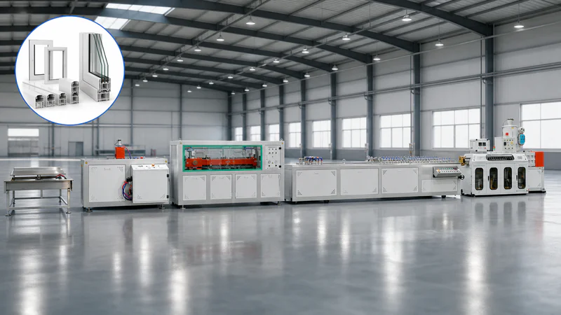 PVC window and door profile production