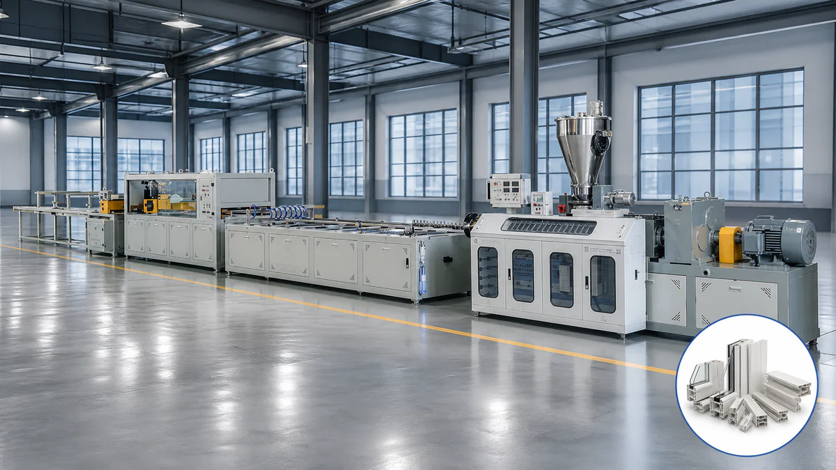 PVC window and door profile extrusion line