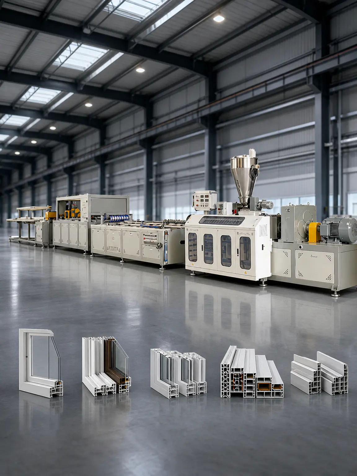 PVC window and door profile extrusion line