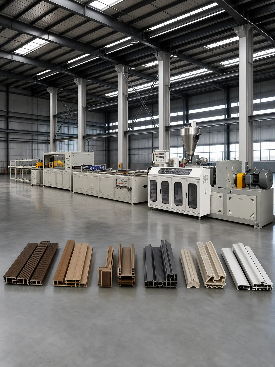 WPC and PVC composite profile extrusion line