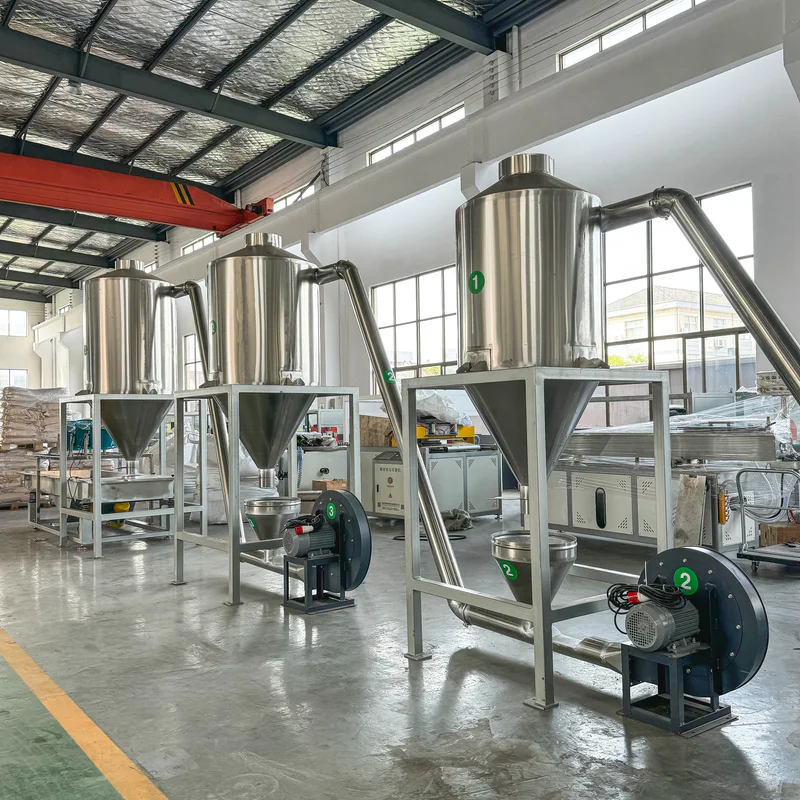 Plastic extrusion machine in showroom for pipe and profile production