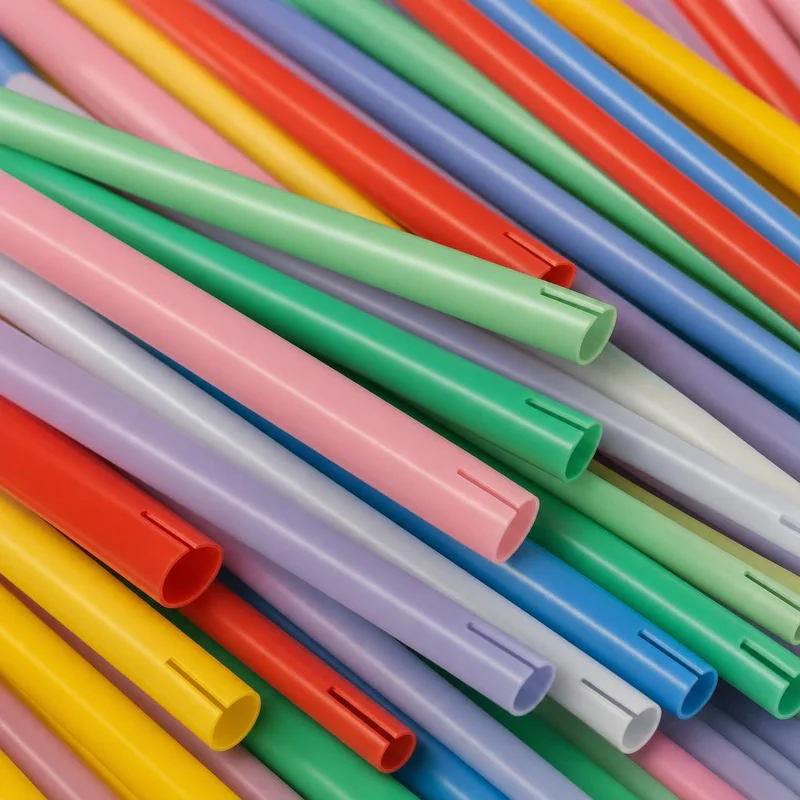 chamfering and slitting for straw pipe