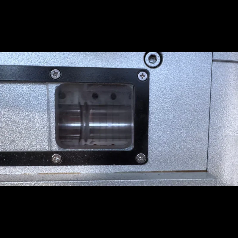 Plastic extrusion machine for pipe and profile manufacturing in factory scene