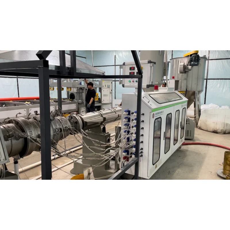 Plastic extrusion machine used for manufacturing pipes and profiles