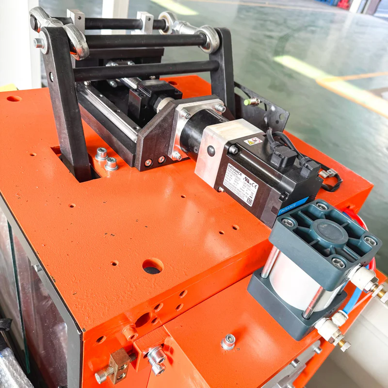 Plastic extrusion machine used for plastic pipe and profile production in factory setting
