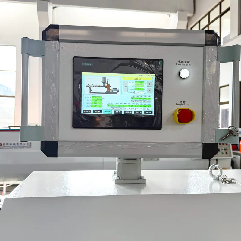 Plastic extrusion machine for PPR pipe and profile production with touch screen control