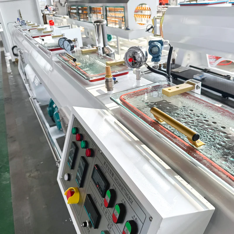 Plastic extrusion machine used for manufacturing plastic pipes and profiles