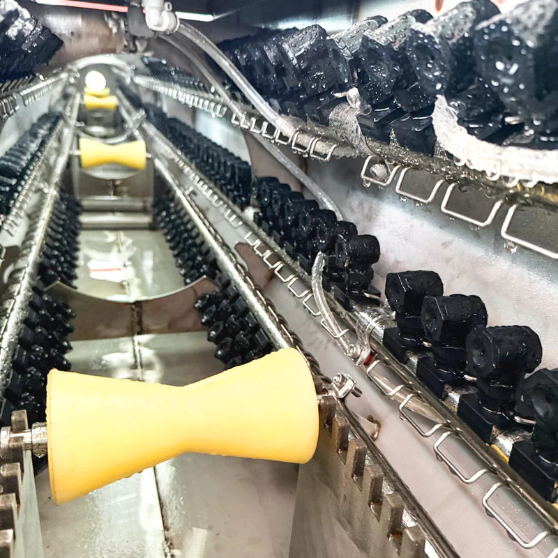 Plastic extrusion machine for plastic pipe and profile production in showroom scene