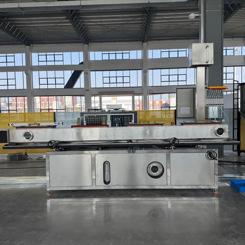 Plastic extrusion machine for plastic pipe and profile production in showroom