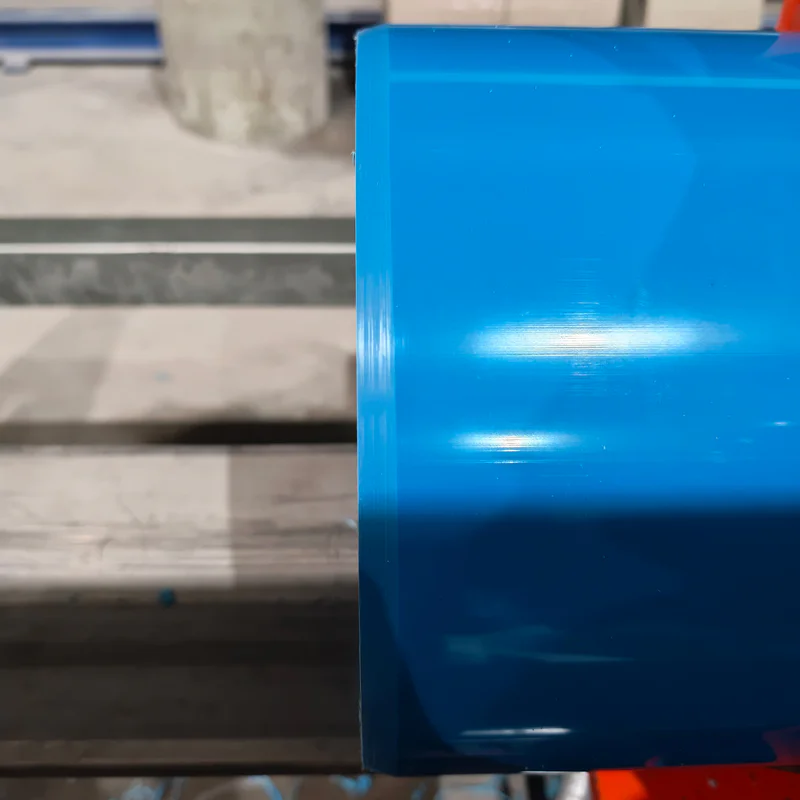 Plastic extrusion machine used for manufacturing plastic pipes and profiles in a showroom setting