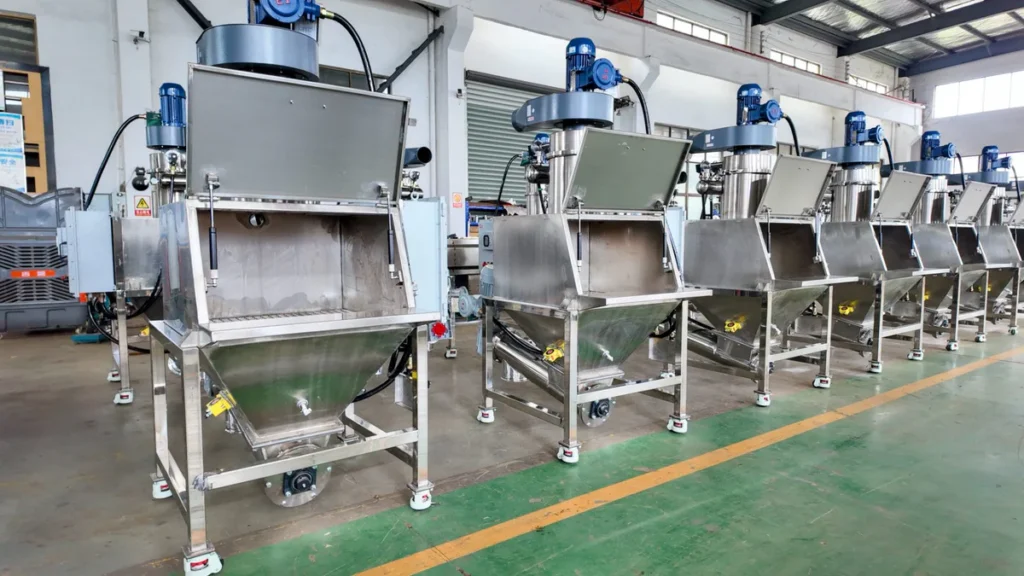 Plastic extrusion machine for manufacturing plastic pipe and profile in factory scene