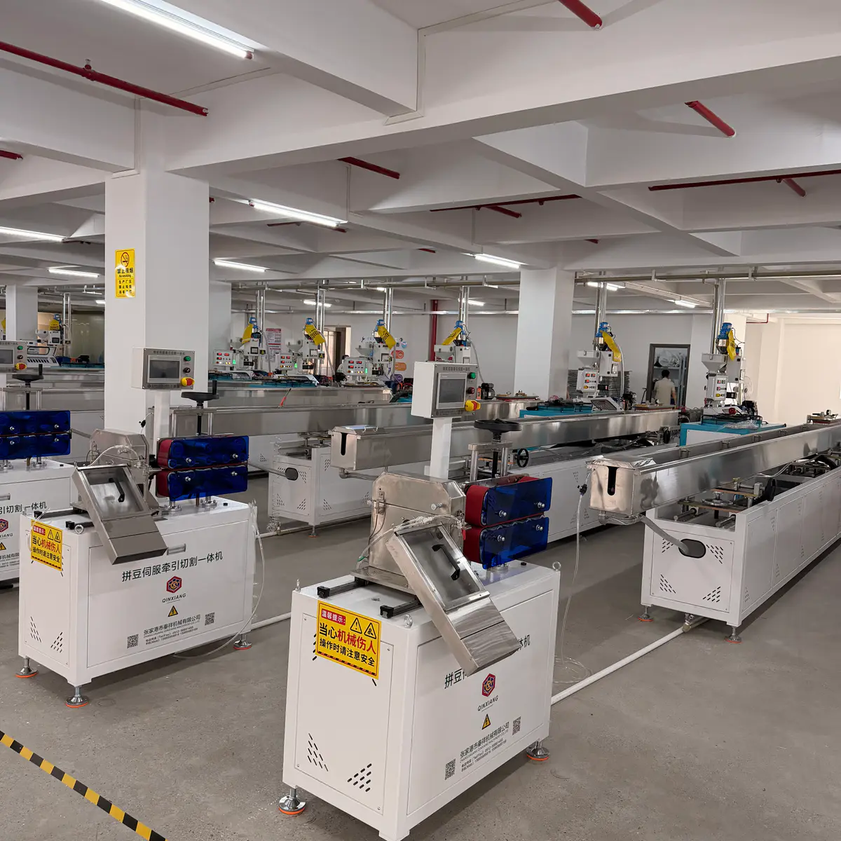 PE fuse beads small tube extrusion line cutting machine