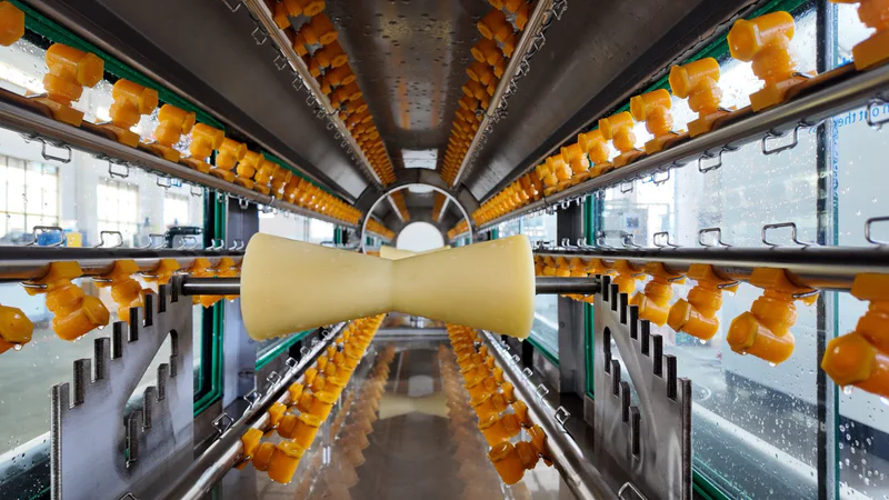 Plastic extrusion machine with cooling tank inner spraying system for pipe and profile production