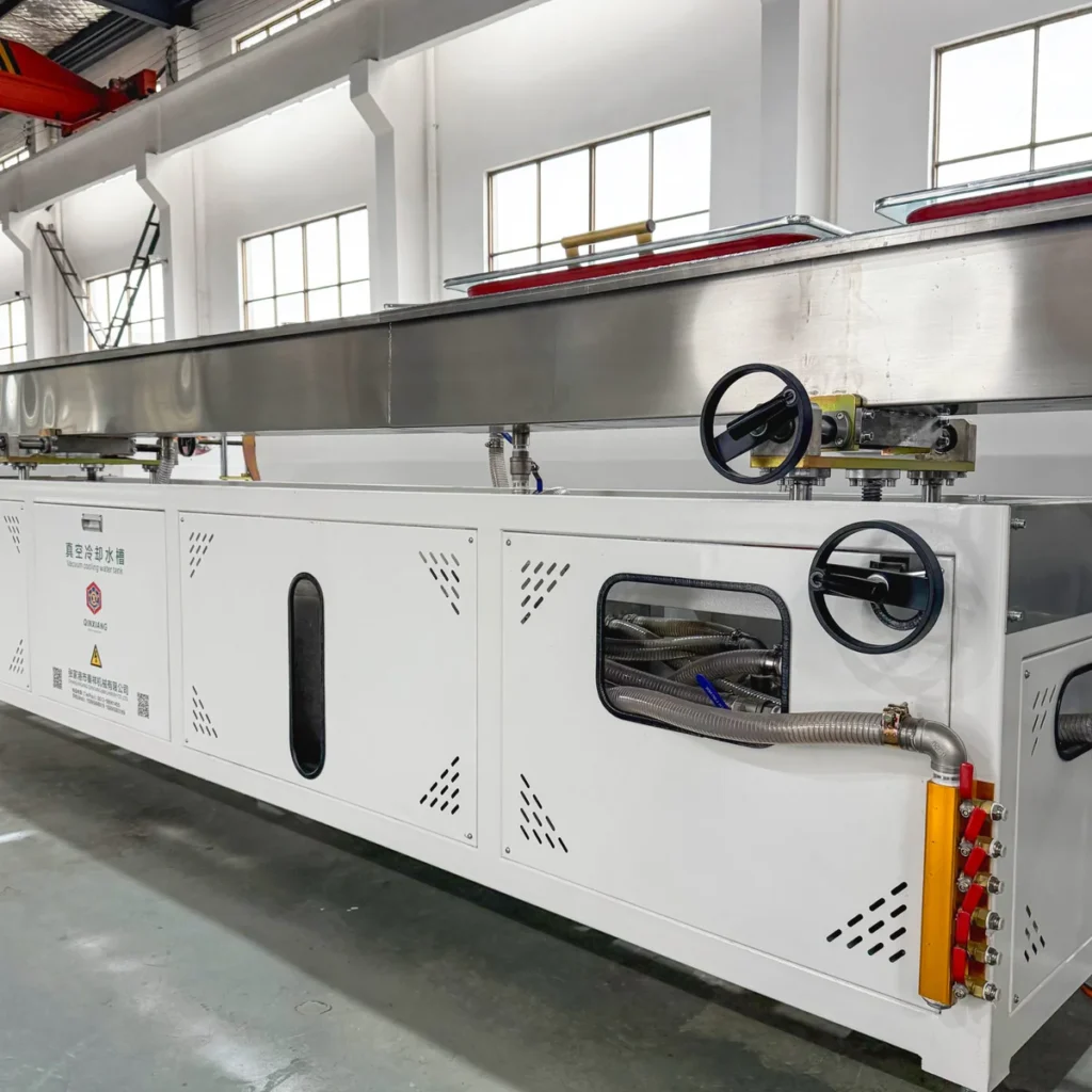 Plastic extrusion machine used for manufacturing plastic pipes and profiles