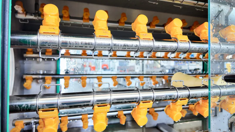Plastic extrusion machine for manufacturing plastic pipes and profiles in factory setting