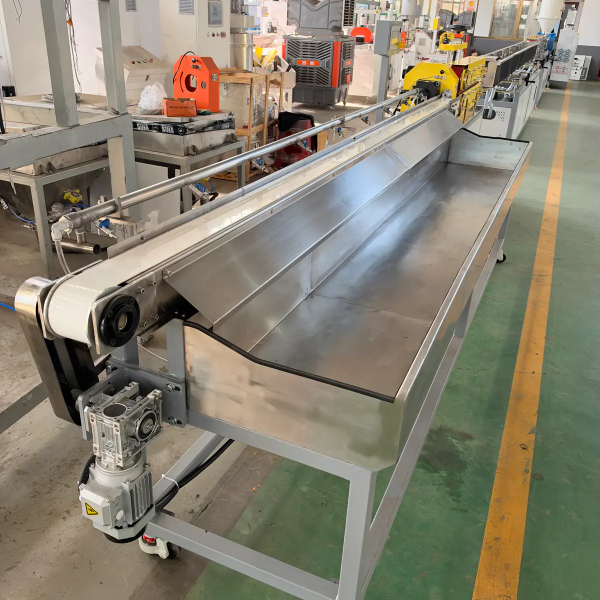 Finished Product Conveyor and Collection System for Nylon Tube Extrusion Line