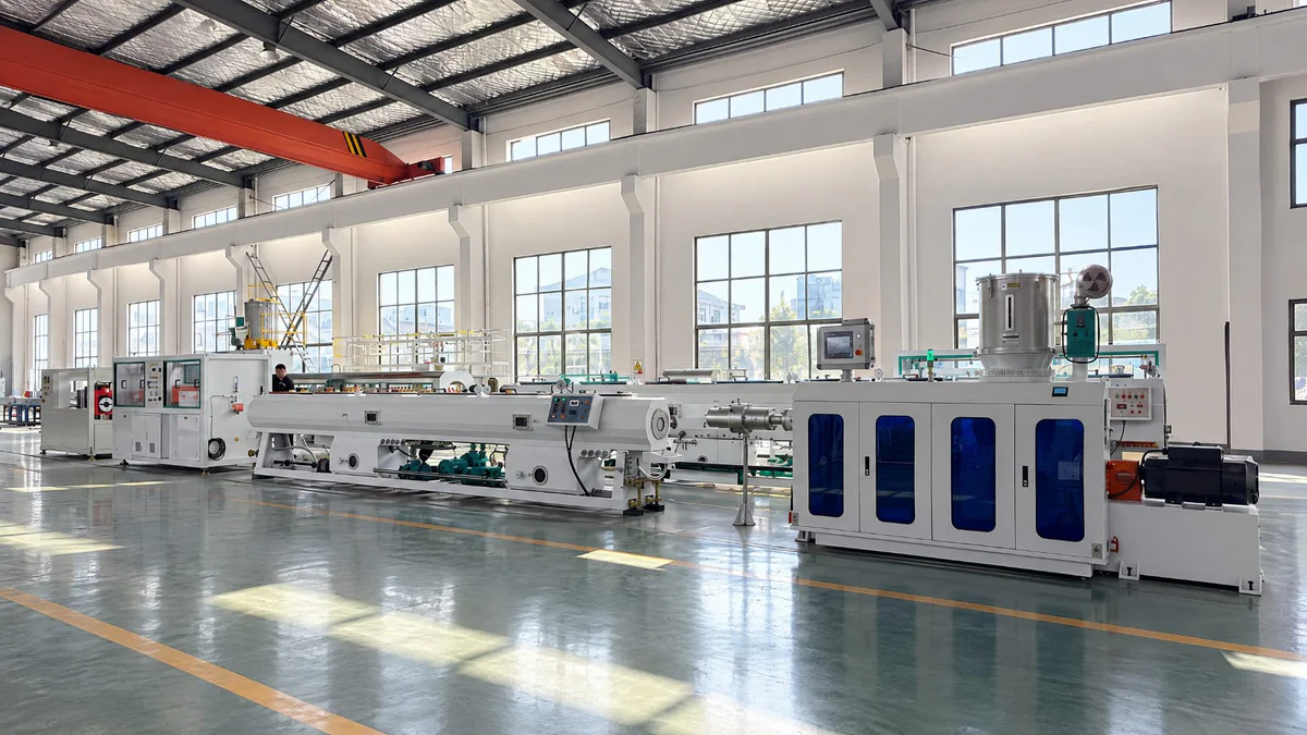 Plastic winding core tube production