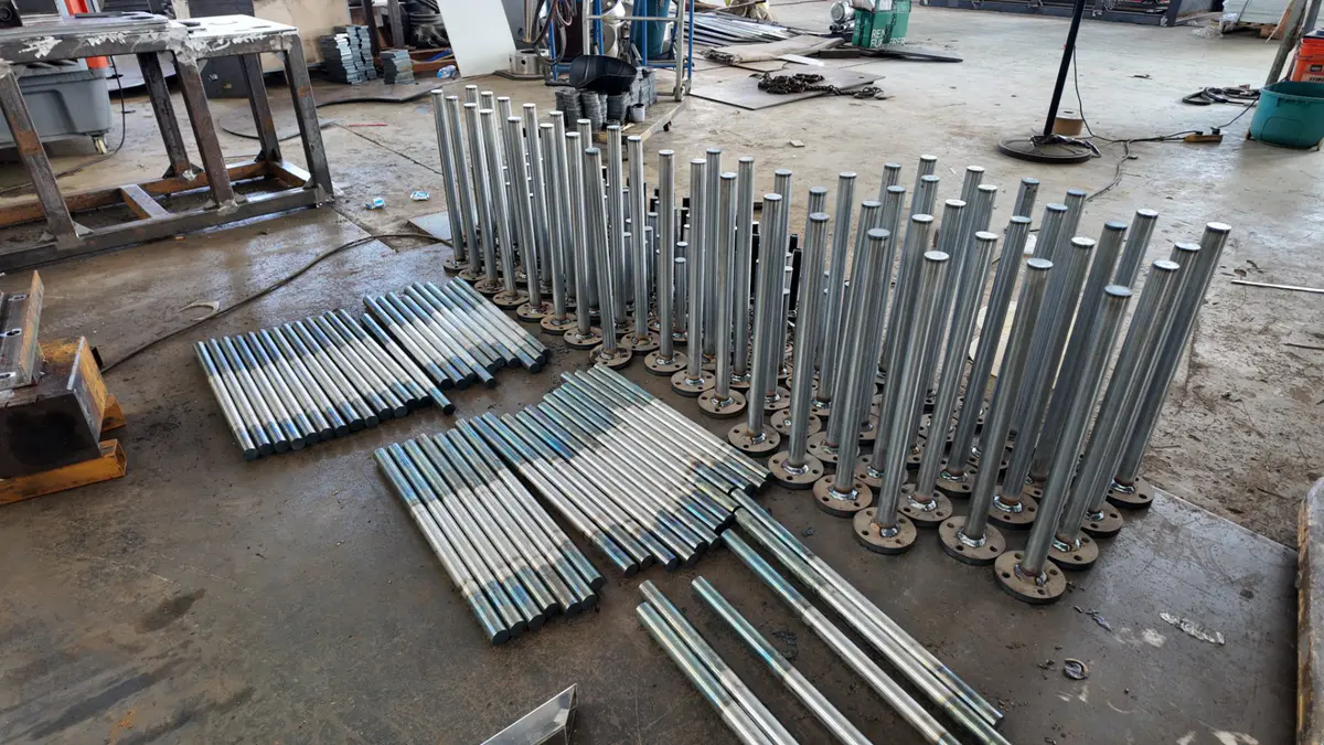 Sample pipe checked against specification