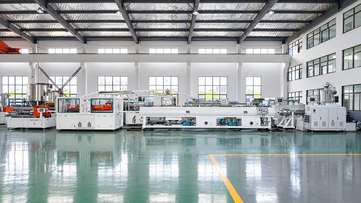 Medical catheter tube extrusion line