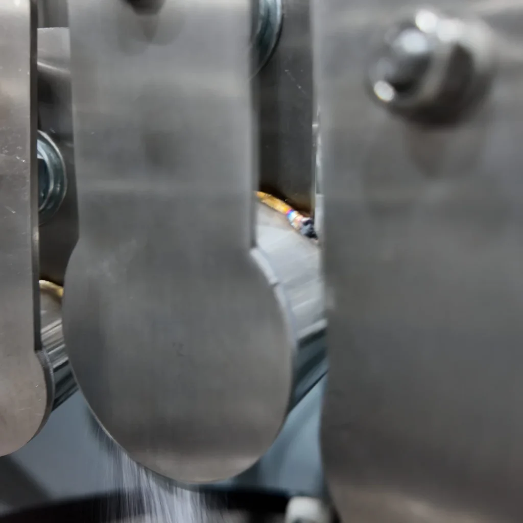 Plastic extrusion machine used for manufacturing plastic pipes and profiles in factory setting
