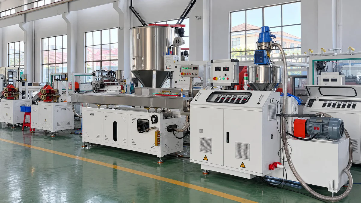 Medical catheter tube extrusion in clean conditions