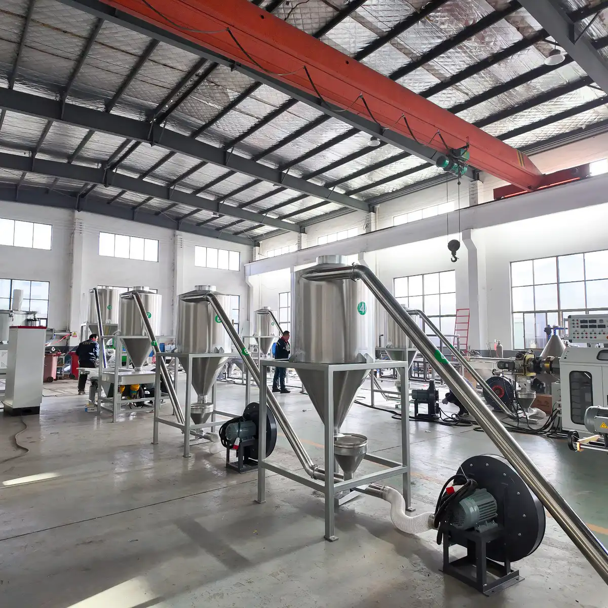 Pneumatic Conveying and Cyclone Separation System for PVC compounding pelletizing line
